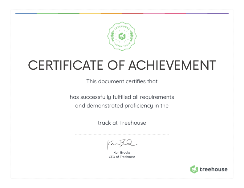 Certificate of Achievement